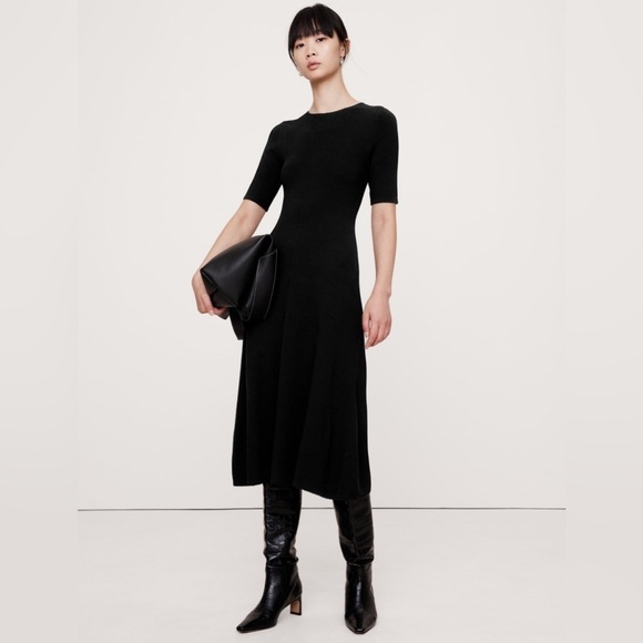 NWT! Banana Republic Black Milano Sweater Dress - Multiple Sizes 🧡 - Picture 1 of 4